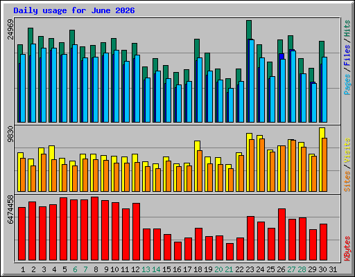 Daily usage for June 2026