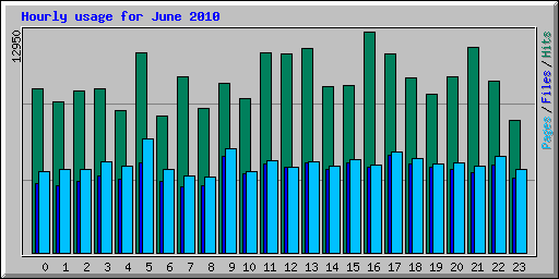 Hourly usage for June 2010