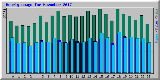 Hourly usage for November 2017
