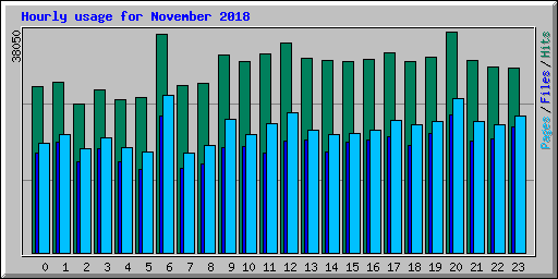 Hourly usage for November 2018