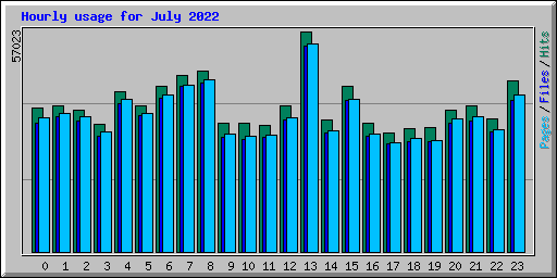 Hourly usage for July 2022