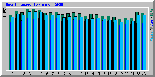 Hourly usage for March 2023