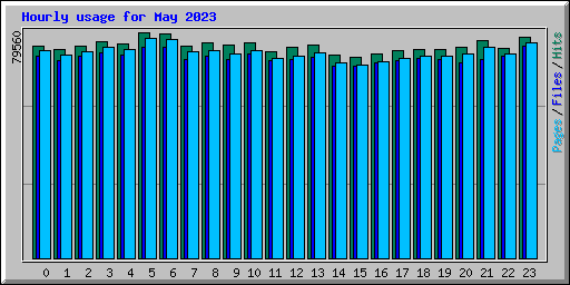 Hourly usage for May 2023