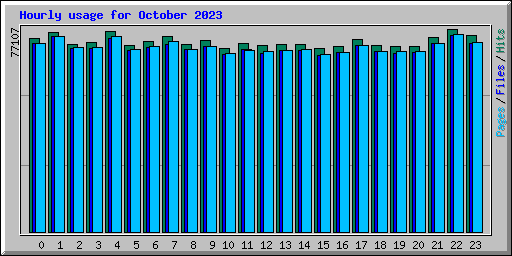 Hourly usage for October 2023