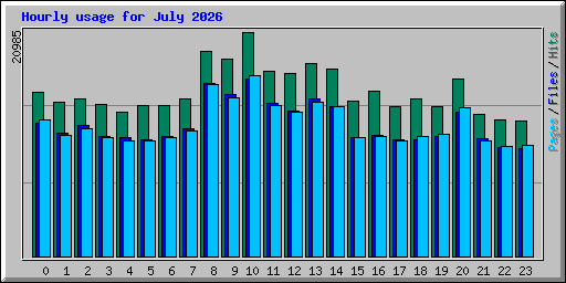 Hourly usage for July 2026